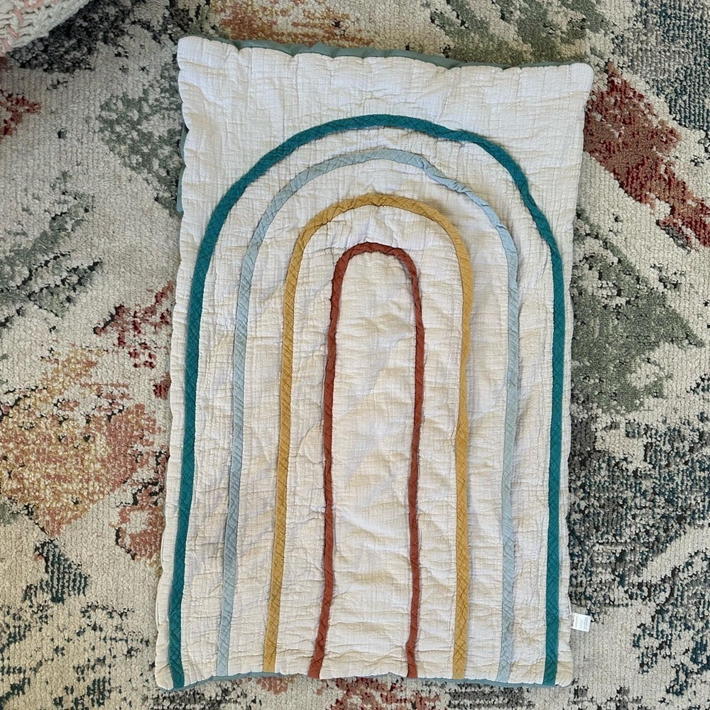 Itzy Ritzy Rainbow Quilt Play Time Tummy Time Boho Rainbow Quilt Mat